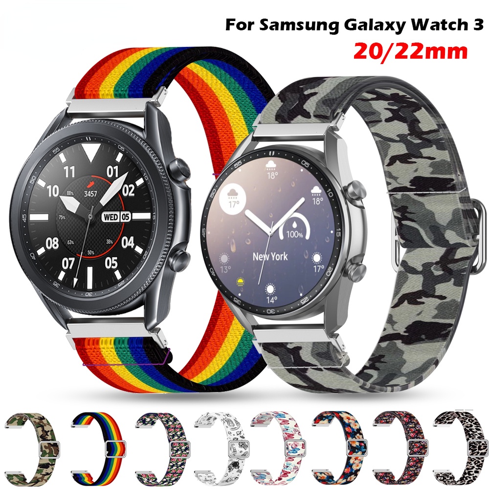 Correa De Nylon Elástica De 20 22mm Para Samsung Galaxy Watch 3 41 45mm