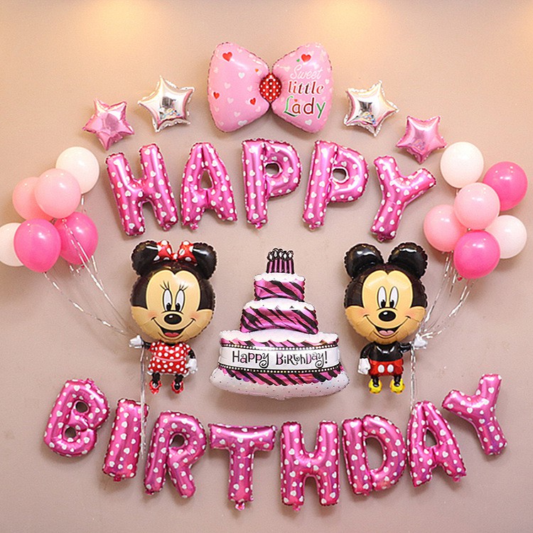 Unids Set Globos Con Tema De Mickey Minnie Mouse De Dibujos Animados