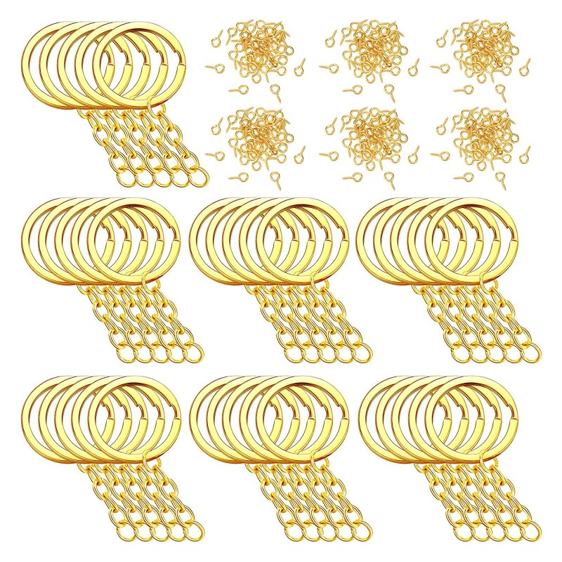 YOIOI 250piezas Para Llaveros Con Cadena Anillos De Salto Tornillo Ojo
