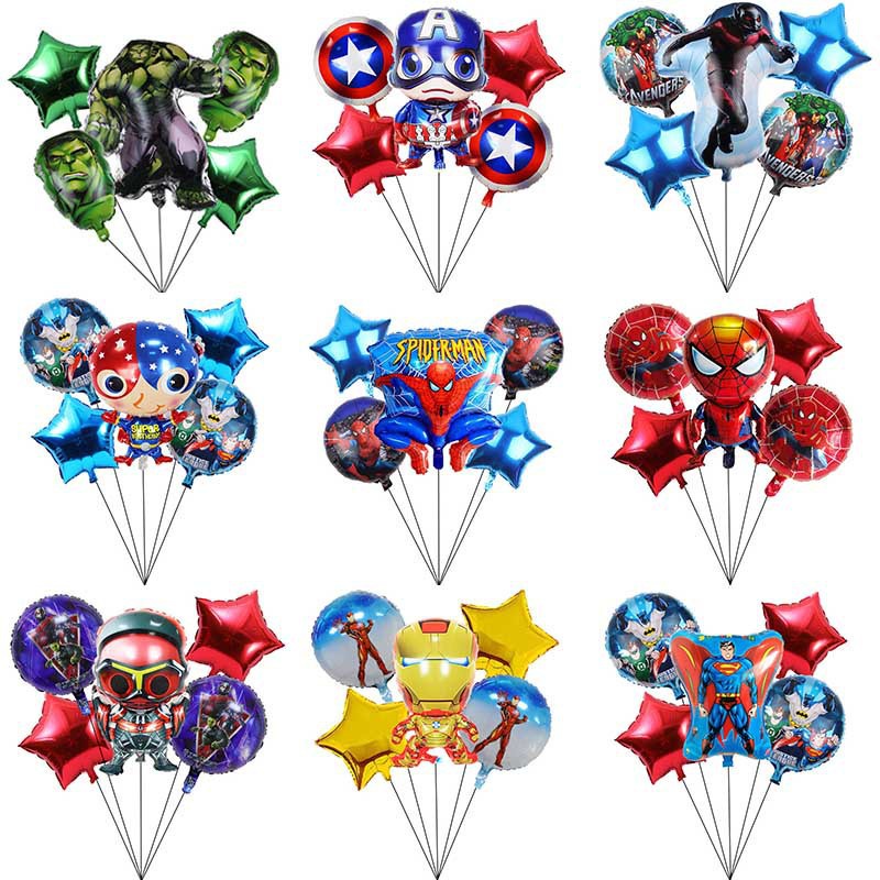 Juego De Globos Para Decoración De Fiesta De Cumpleaños De Superhéroes