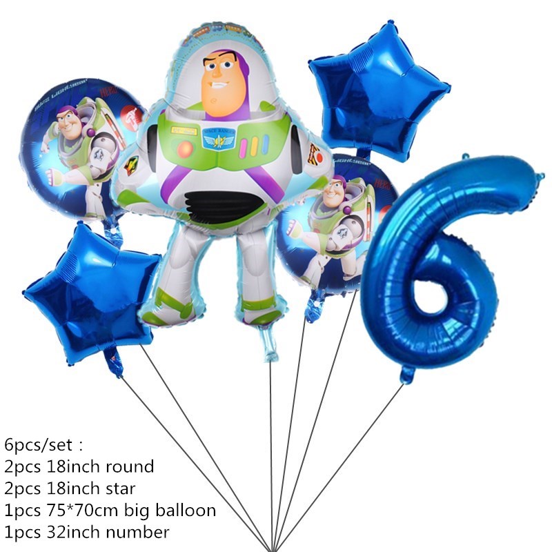 Disney Toy Story Globo De Cumpleaños Buzz Lightyear Woody 32inch Número