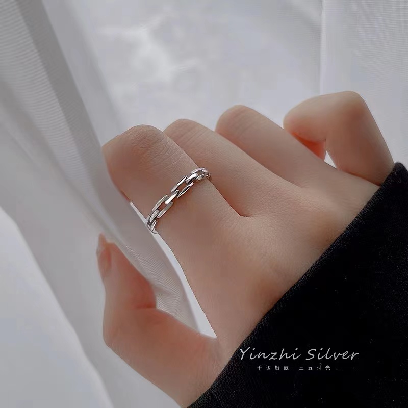 Anillo Simple De Plata S925 Accesorios De Ajustable Premium Para Mujer