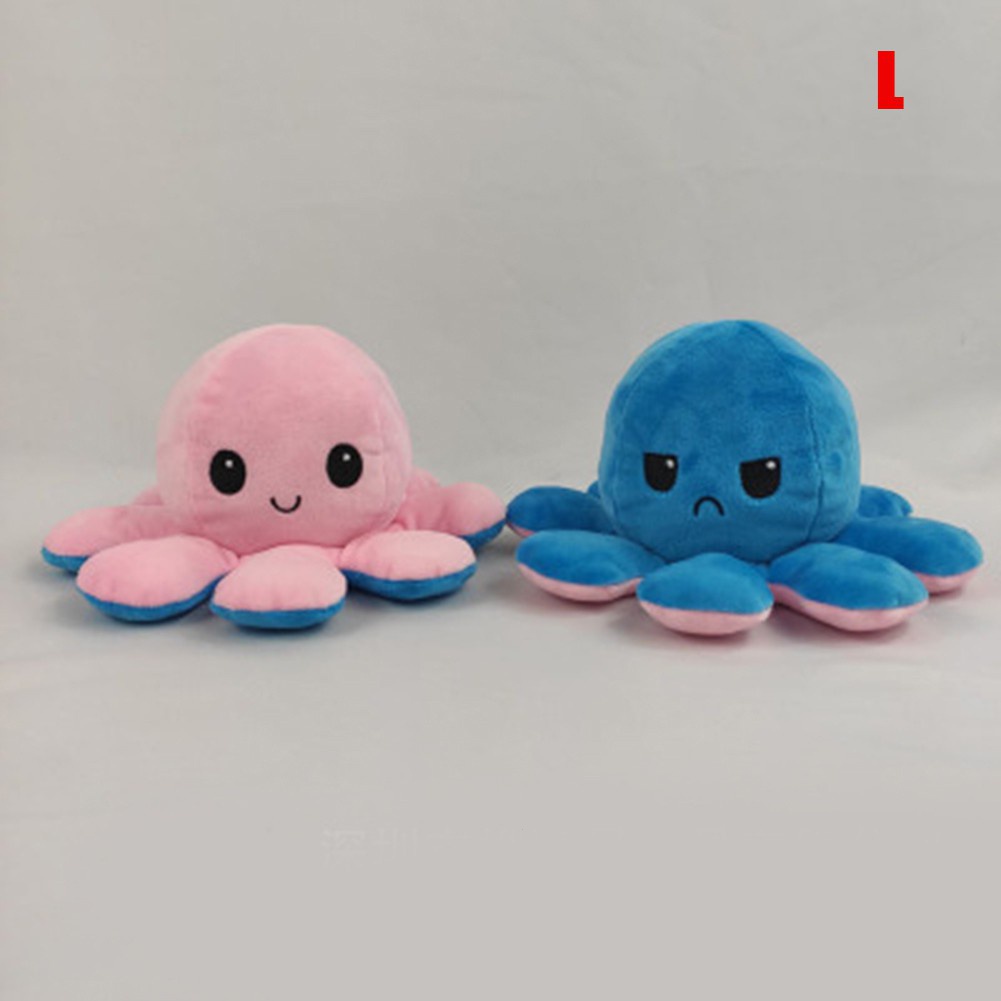 VRFM Pulpo Peluche Bipolar Humor Bravo Y Juguete Feliz Reversible