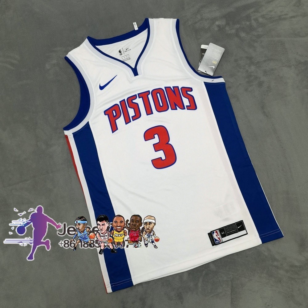 Polera De La Detroit Pistons Ben Wallace Para Hombre Baloncesto