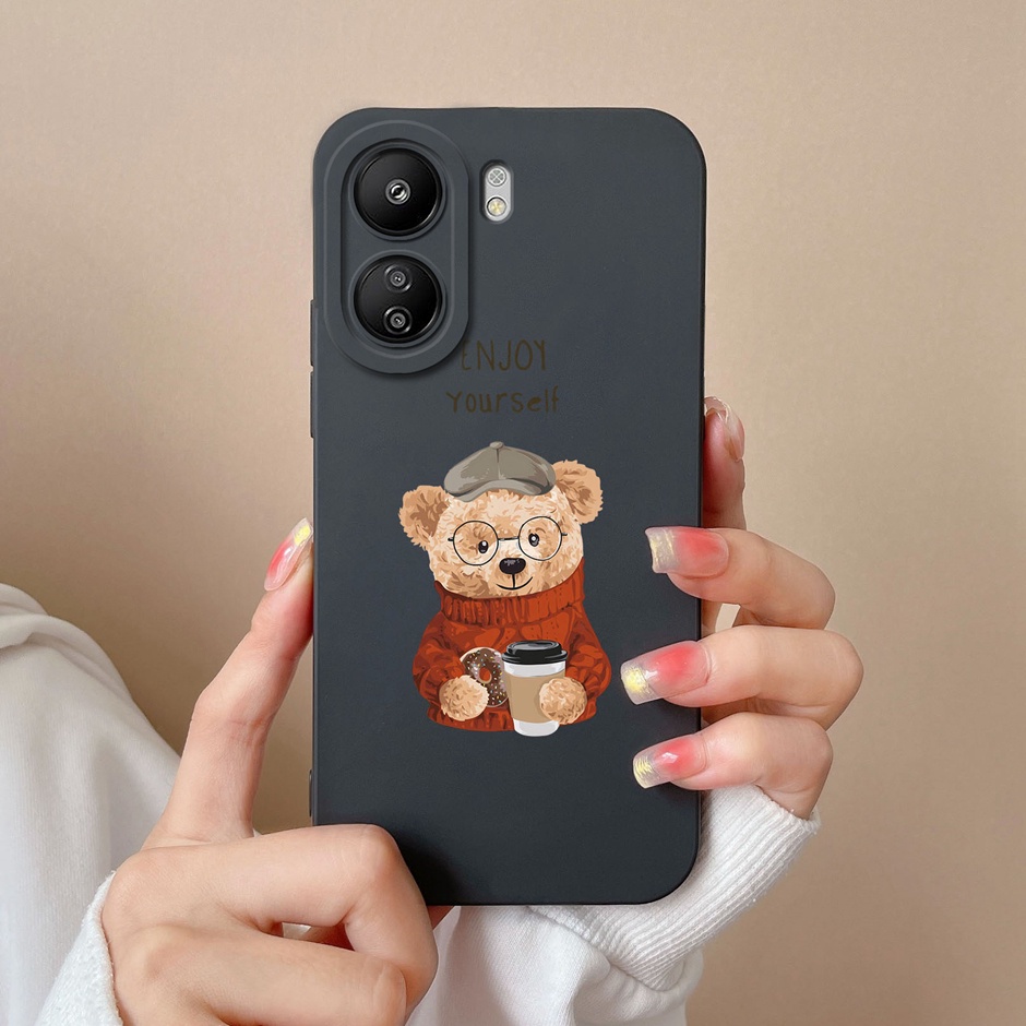 Funda Para Xiaomi Redmi 13C 4G Encantador Dinosaurio Estilo De Dibujos