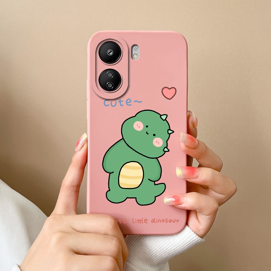 Funda Para Xiaomi Redmi 13C 4G Encantador Dinosaurio Estilo De Dibujos