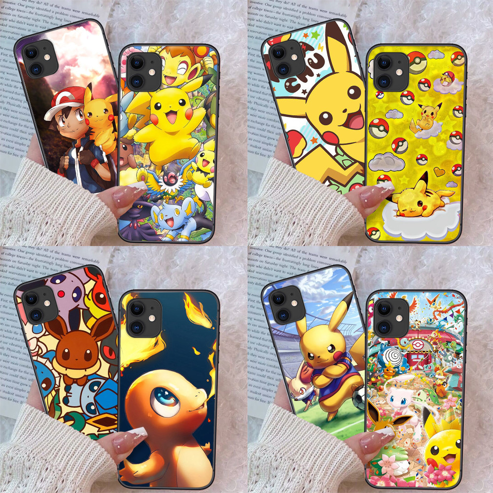 Para iPhone 14 Plus 15 Pro Max Funda Blanda De TPU L257 Pokémon Pikachu