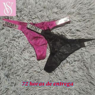 Conjunto De Lencería Push Up De Encaje Sexy Letra Caliente 2 Piezas Bragas  W6K5 Victoria Secret
