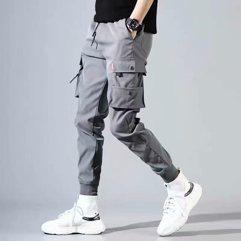 Hombres Bolsillo Streetwear Pantalones De Jogging Hip Hop Sudor Táctico