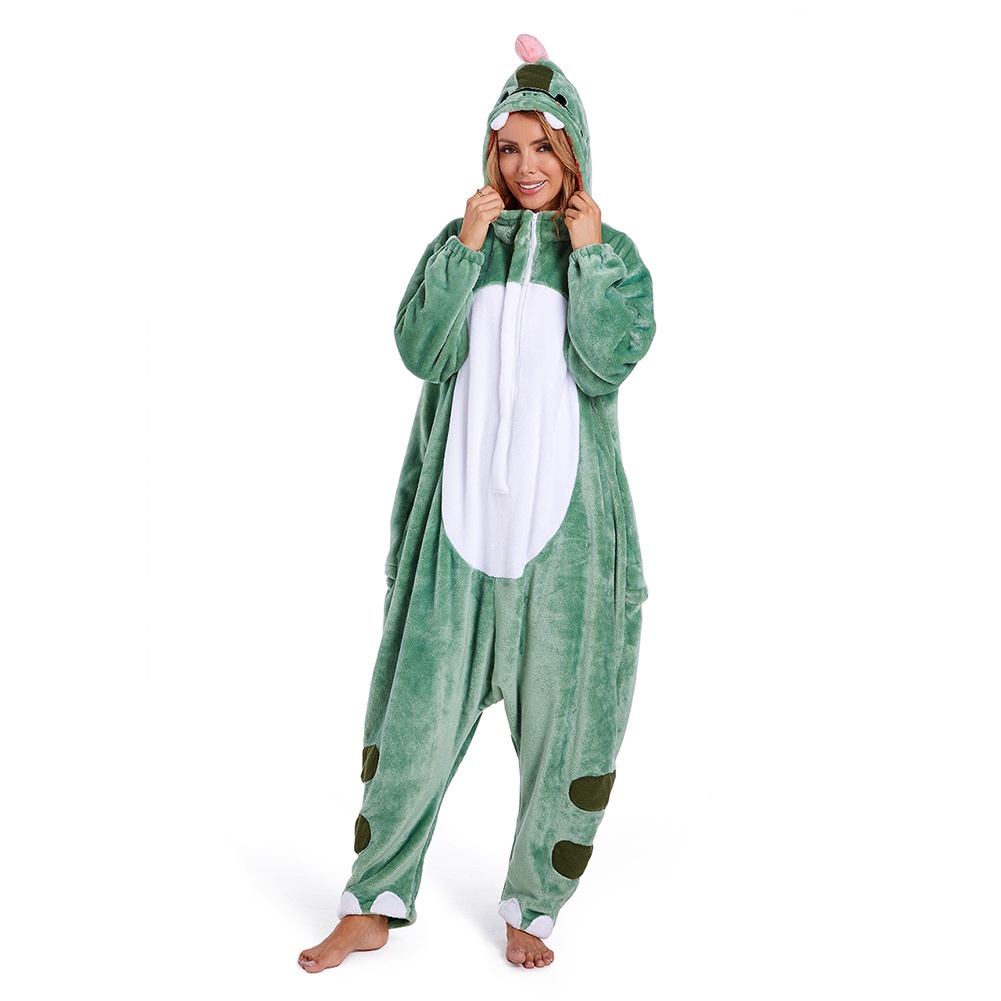 Onesie de franela para adultos, disfraz de Halloween, Animal de