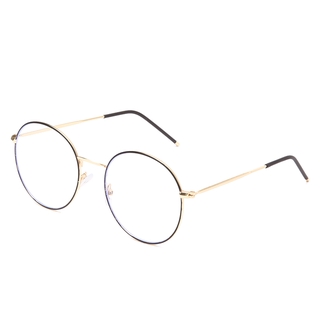 Señoras Redondas Gafas Planas Clásicas De Metal Transparente Lentes  Transparentes Hombres Mujeres Moda Literaria Fresca Retro Salvaje Ovaladas  Puede Ser Equipado Con De Miopía