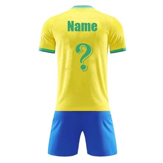 Camiseta De Fútbol Brasil kids 2022 3-15 Años Copa Mundial
