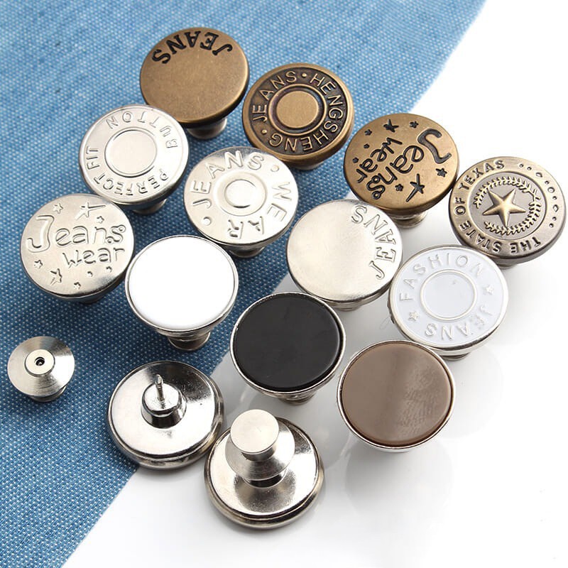 Versátiles Botones Ajustables De Cintura Con De Metal Para Jeans