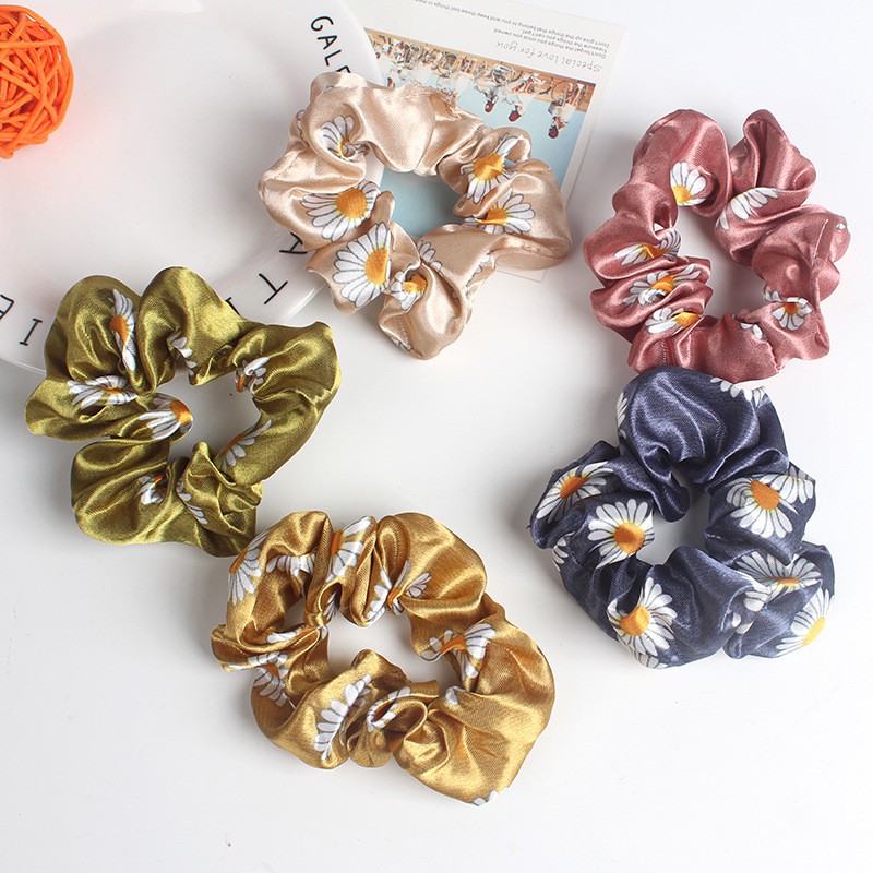 Gomas pelo con lazo de flores, distinto colores accesorio moda 