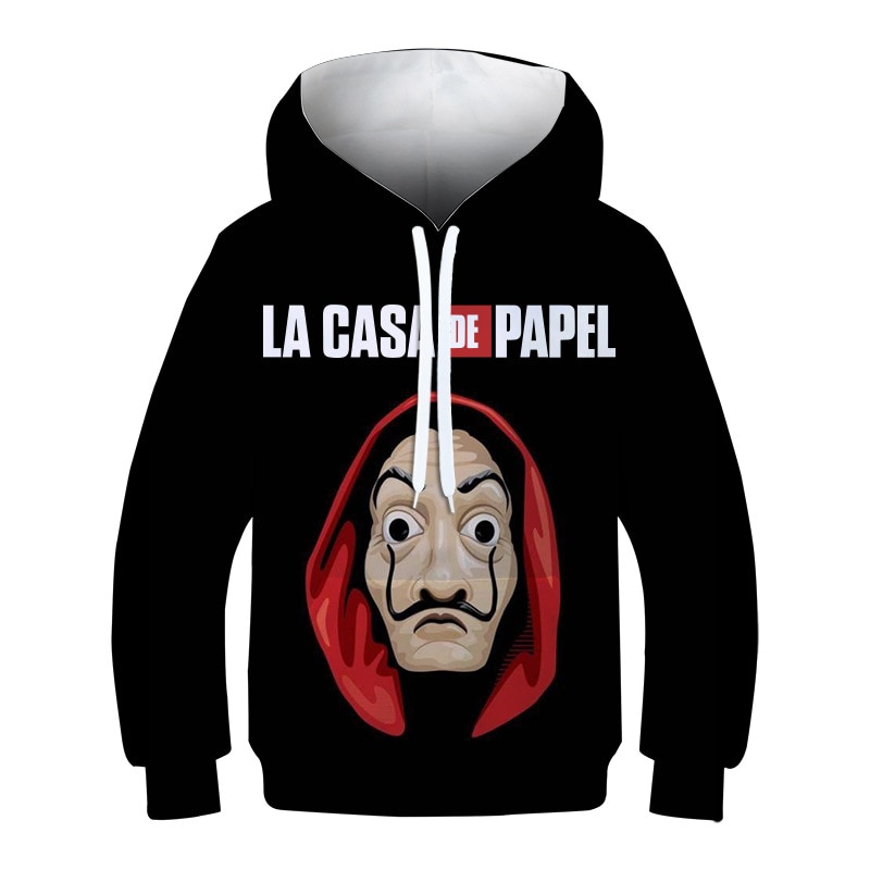 Sudadera Con Capucha Para Ni os La Casa De Papel Harajuku Bella