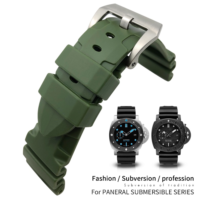 Correa Viton De 22/24mm Para Reloj Panerai 111, 386, 441
