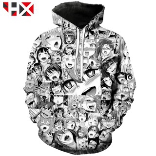 HX Más Nuevo Ahegao Hentai Anime Street Wear Ram 三维 Impresión Unisex ...