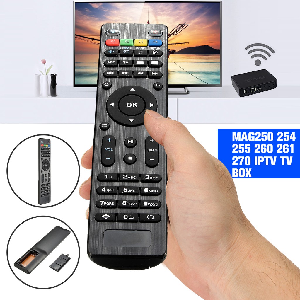 TV-box, vervangende afstandsbediening, universele afstandsbediening, voor Mag 250 254 255 260 261 270 IPTV-box