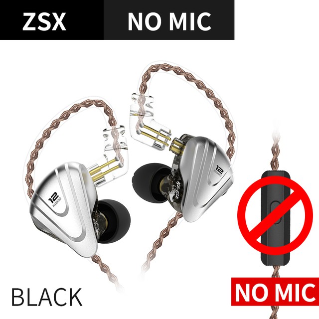 KZ ZSX Terminator 5BA 1DD Híbrido In-ear Auriculares HIFI Metal