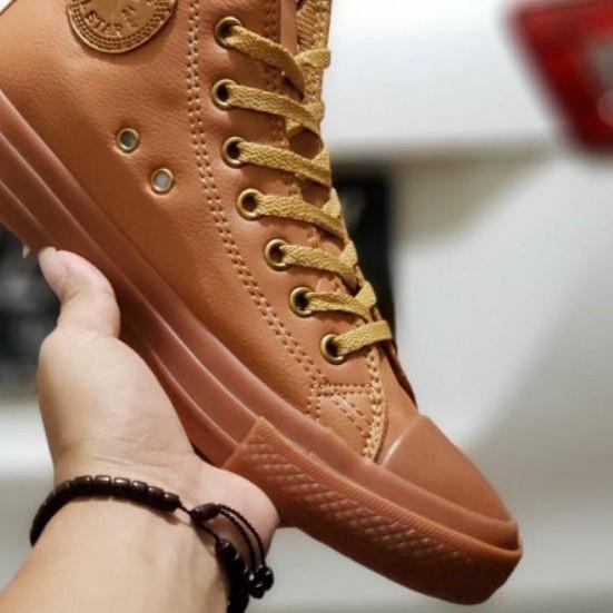 Converse de cuero online mujer