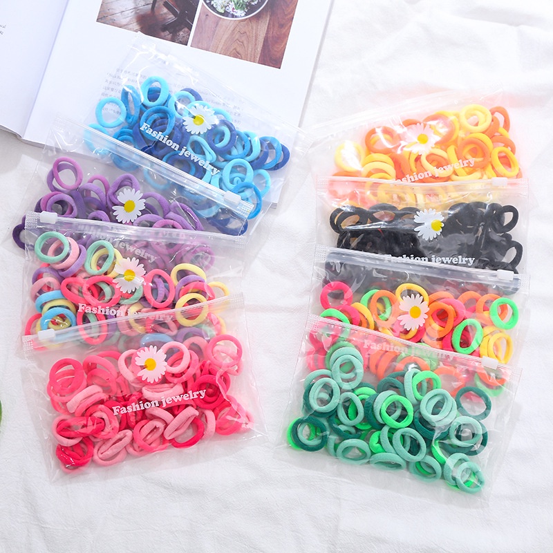 Gomas pequeñas de colores para niña, 10 piezas, cuerda elástica para el pelo,  coletero, diadema, accesorios