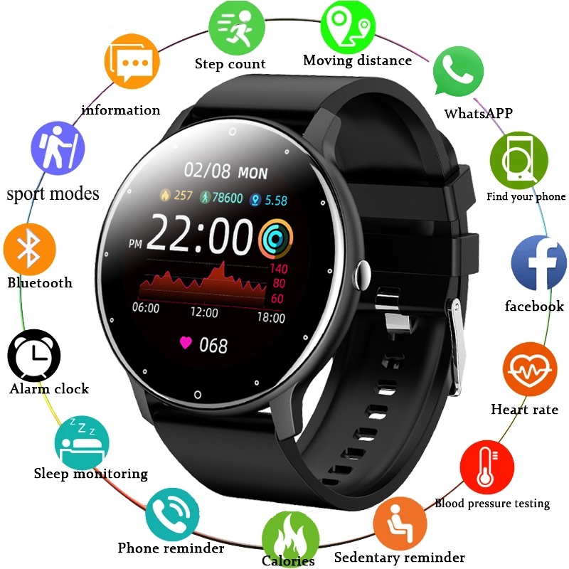 ZL02 Smartwatch Impermeable 2022 Bluetooth Frecuencia Cardíaca Reloj