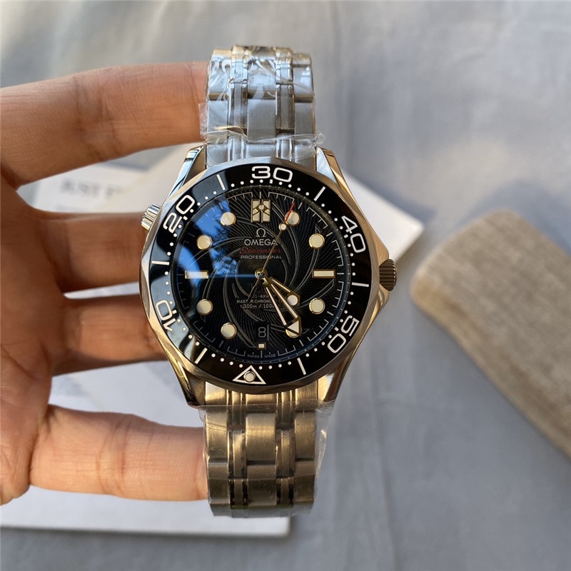Alta Calidad AAA Marca De Lujo Omega-Seamaster Hombres Diseñador Relojes  Automático Mecánico Reloj Negocios lswzwi