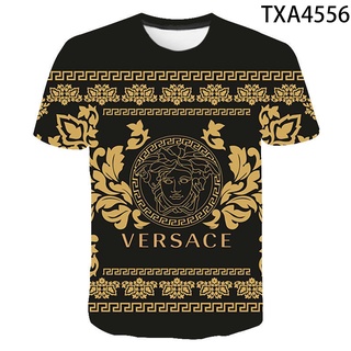 Nueva Polera Verano Versace Moda Callejera Hombres Mujeres 3D