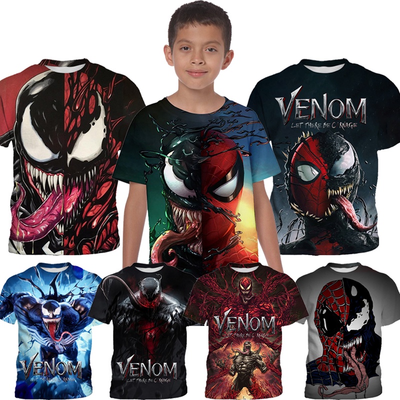 Venom Camiseta Para Marvel Ninos Y Ninas Camisas De Verano De Manga Corta Casual Streetwear Ropa top Camisetas Shopee Chile