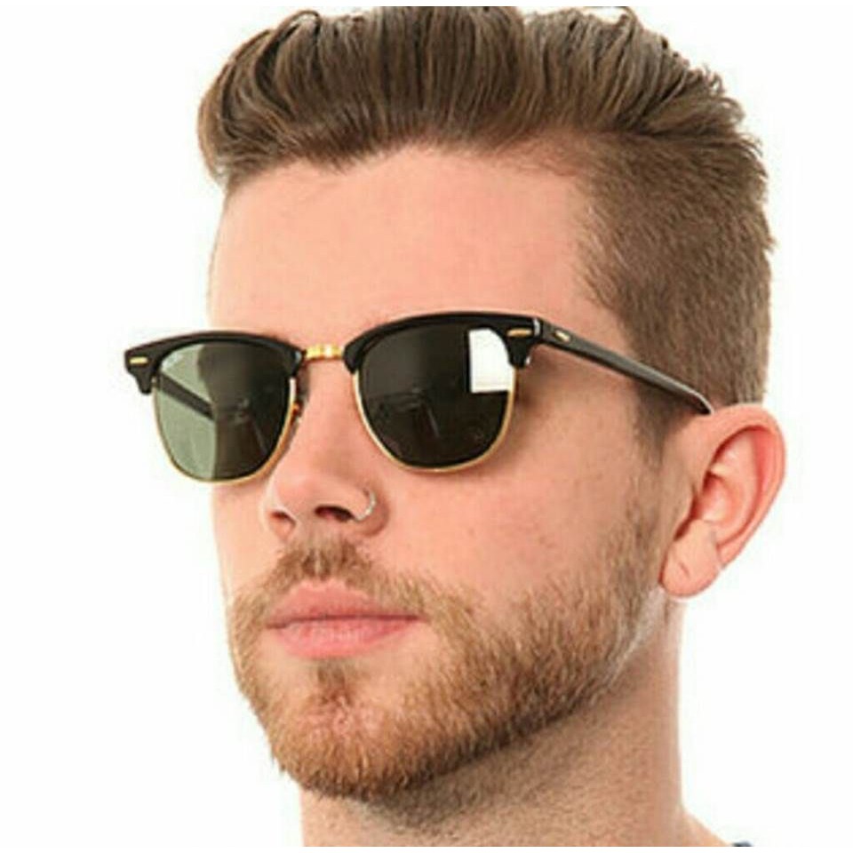 Lentes Sol Para Hombre RB ClubMaster Lente Protección UV 400 Gafas Vintage Elegante Sin Estuche | Shopee Chile