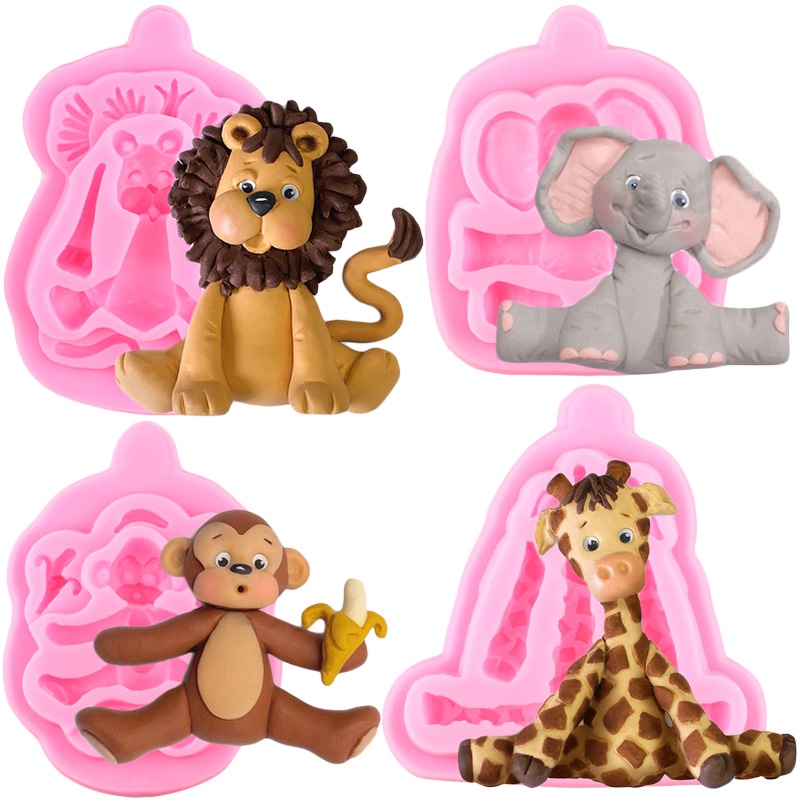 Molde De Silicona De Mono Para Fondant Y Chocolate - Resistente Al Calor (-40°C A 220°C), Ideal Para Decorar Tartas, Cupcakes, Galletas Y Manualidades