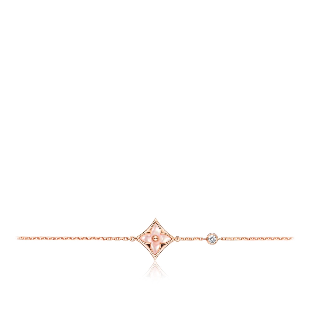 Colgante Color Blossom BB Star de oro rosa, nácar blanco y diamante -  Categorías Q93892