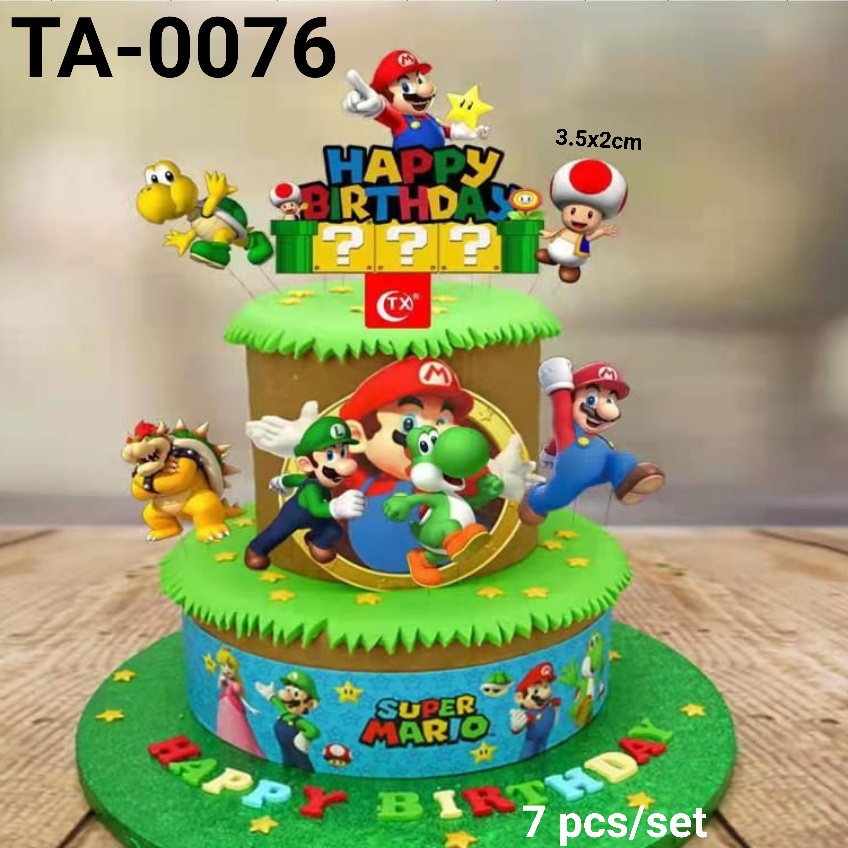 Topper para Torta de Cumpleaños Mario Bros