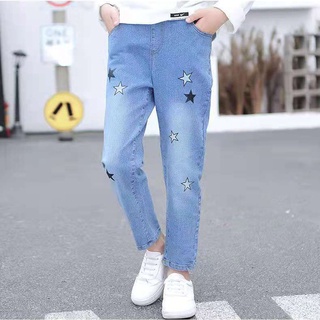 Pantalones vaqueros de dibujos animados para niñas, Jeans de cintura  elástica para niños adolescentes, ropa para