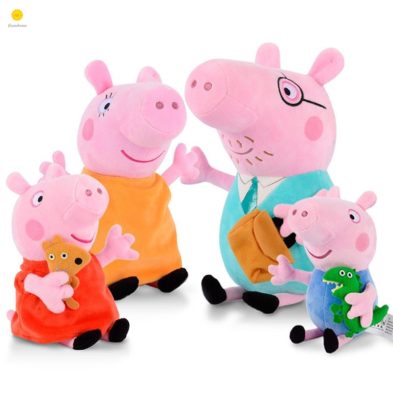 30 65cm Peppa Pig George Familia Dinosaurio Oso Peppapig Peluche Juguetes De Muneca Suave Para Nino Bebe Cumpleanos Shopee Chile