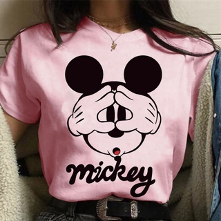 Mickey Mouse Minnie t-shirt Mujer Impresión Gráfica Camisetas Mujeres  harajuku kawaii Verano top Ropa Pareja | Shopee Chile