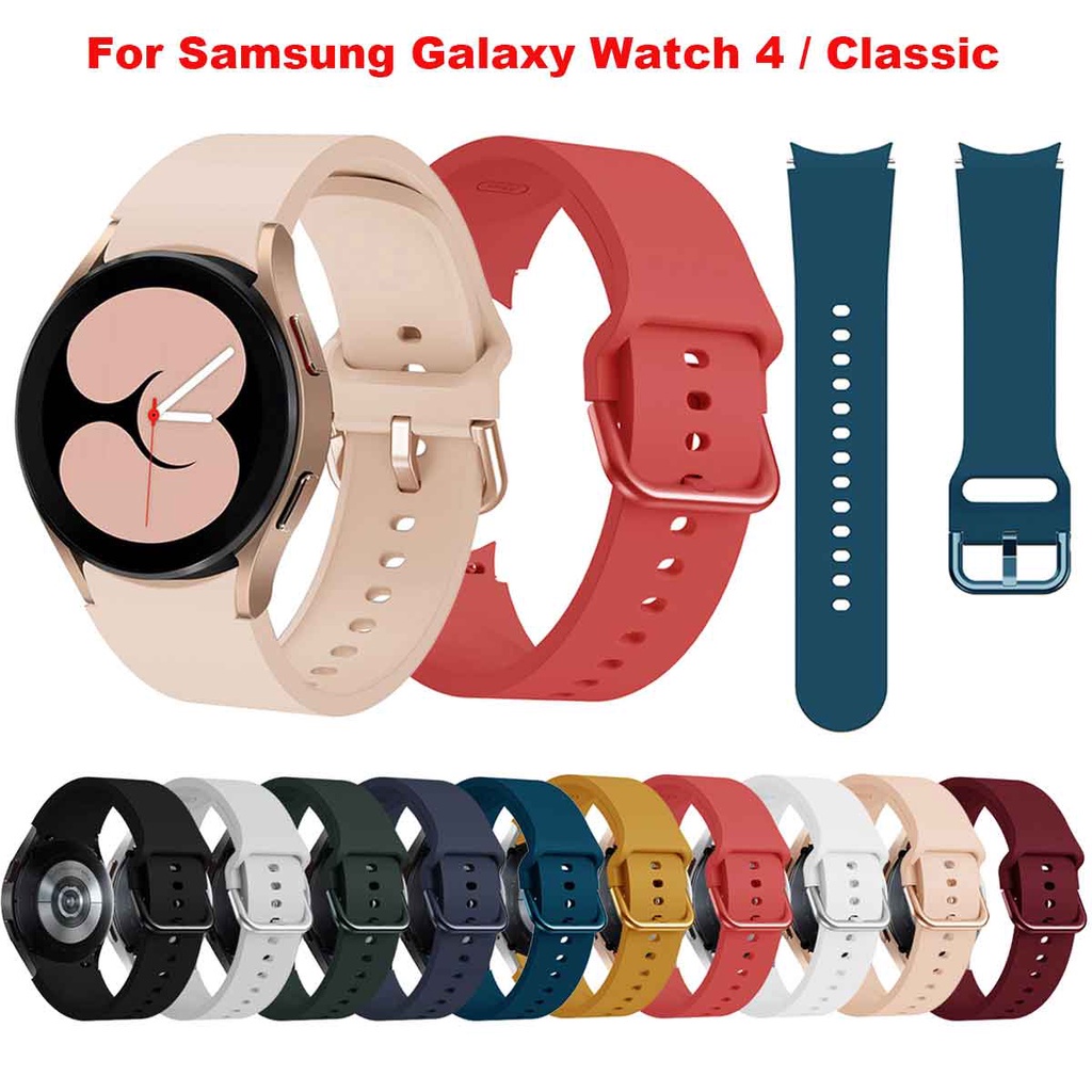 Correa De Silicona De 20 Mm Para Samsung Galaxy Watch Active 2/1 40 44  Smartwatch Pulsera