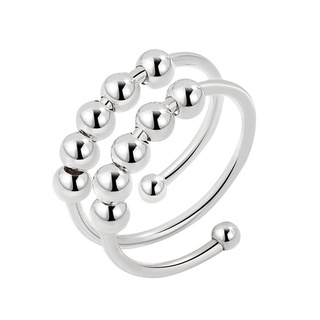 Anillos De Cuentas Fidget Para Mujeres Hombres Giran Libremente Anti Estrés  Ansiedad Anillo Bobina Única Antiestrés Espiral Joyería