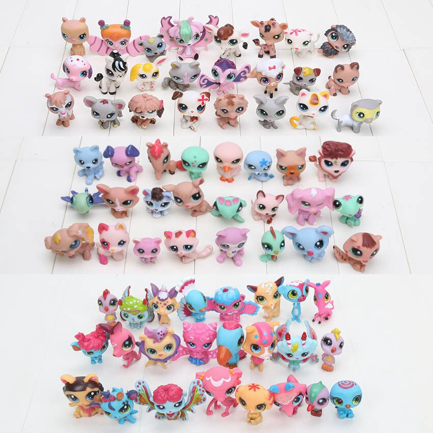 6psc/set Animales Lindos Littlest Tienda De Mascotas LPS Gato Perro Ovejas  Figura De Acción Juguetes