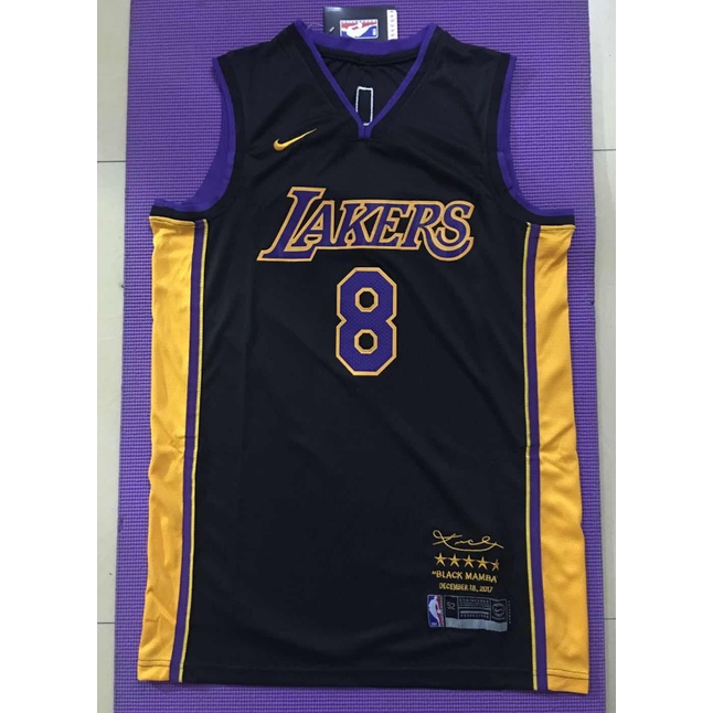 Rocío Materialismo lunes 2021 Nueva Hombres Los Angeles Lakers NO . 8 Kobe Bryant Cuello En V  Bordado Polera De Basquetbol [Baloncesto] De La Negro Firma Retirada |  Shopee Chile