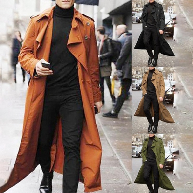 Chaqueta larga para hombre Hombre Invierno, Pu Leather Overcoat Streetwear