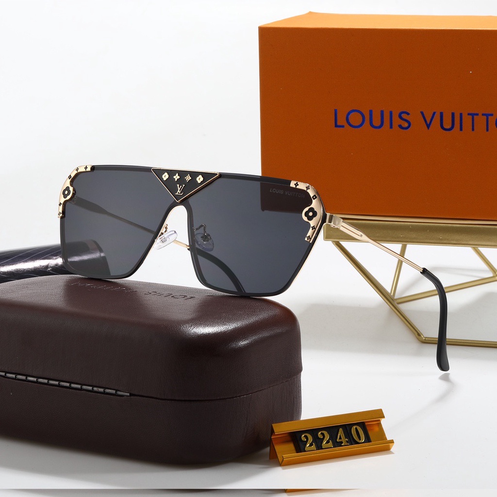 Lentes De Sol Louis Vuitton Con Marco Grande De Moda Para Mujer Marca De  Lujo Vintage Cuadrado LV Hombres Degradados