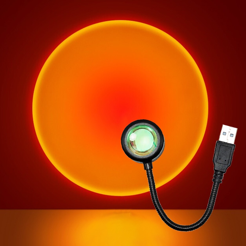 Albo Lápara De Puesta De Sol Con 16 Colores LED Cabiantes Con Control Reoto Proyección De Luz