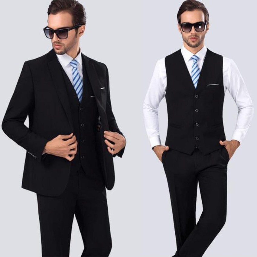 3 Fotos De Hombres De Negocios Traje Formal Conjunto Trajes Pantalones Chaleco Completo De Boda Shopee Chile