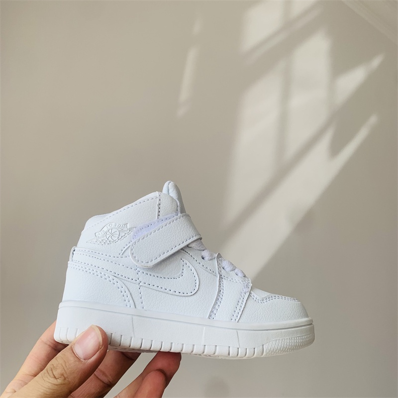 Zapatos Deportivos Para Niños Air Force One Zapatillas Bajas Para Niñas  Blancos