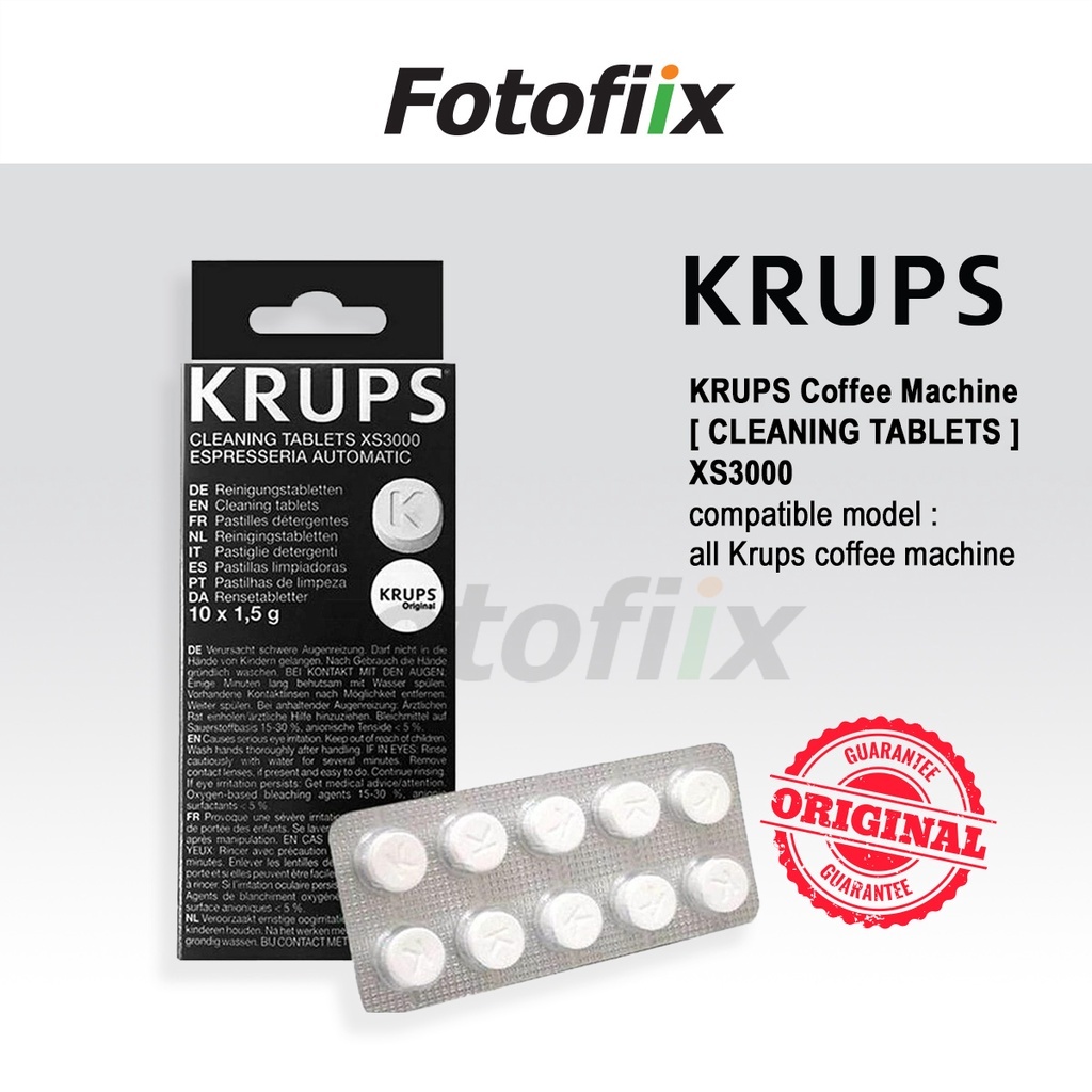 Tabletas de limpieza de KRUPS XS3000 para máquinas completamente
