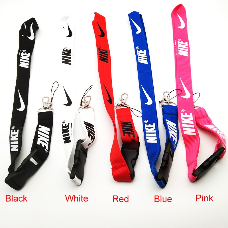 Genuine · 5pcs Neck Lanyards Printed Nike Logo Keychain with quick release  button Phone Strap