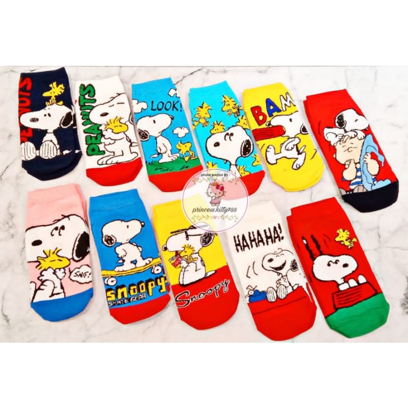 Calcetines para Snoopy (talla 35-40)/calcetines cortos de para de personaje lindo | Shopee Chile