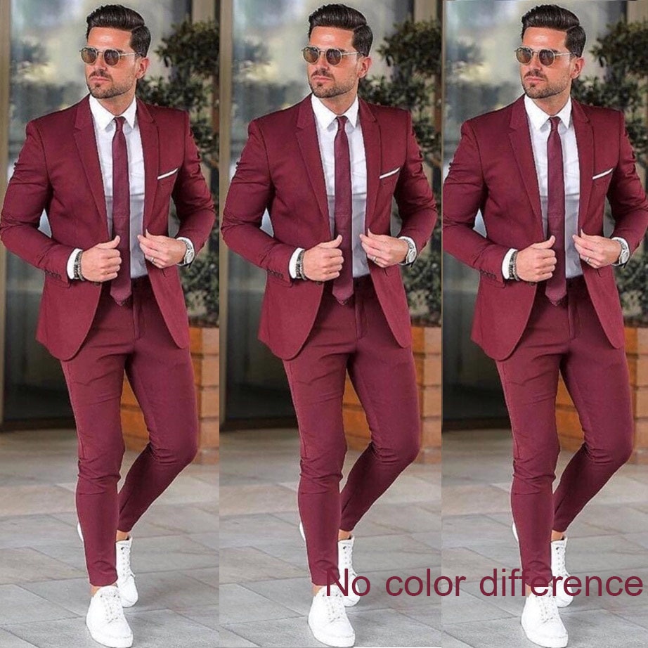 Pantalones color vino online para hombres