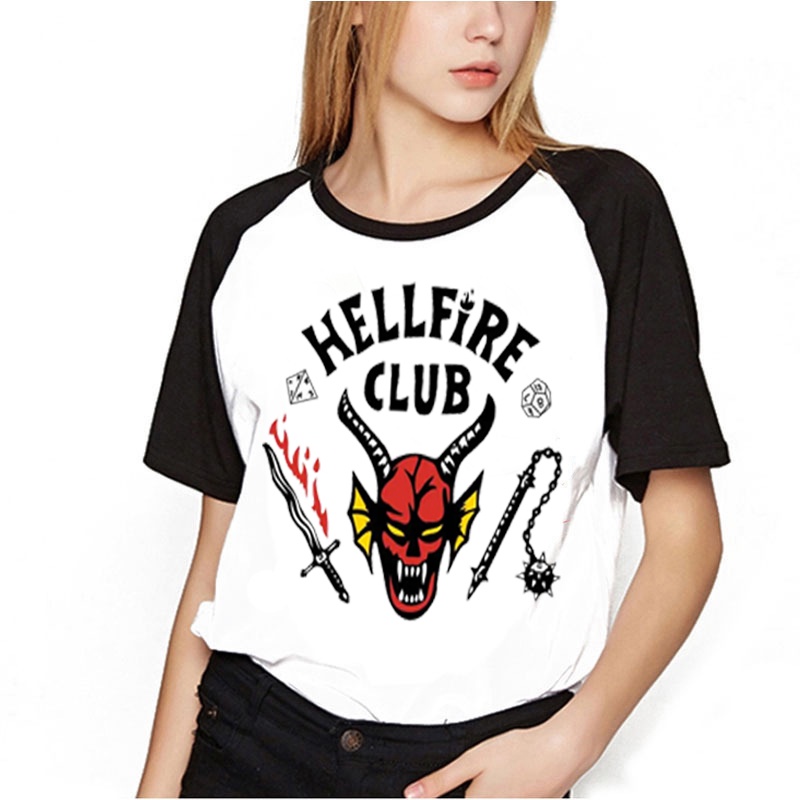 Hellfire Club Camiseta Stranger Things Temporada 4 Mujer Divertido Anos 90 Grafica Femenina Al Reves Top Tees Camisa Shopee Chile